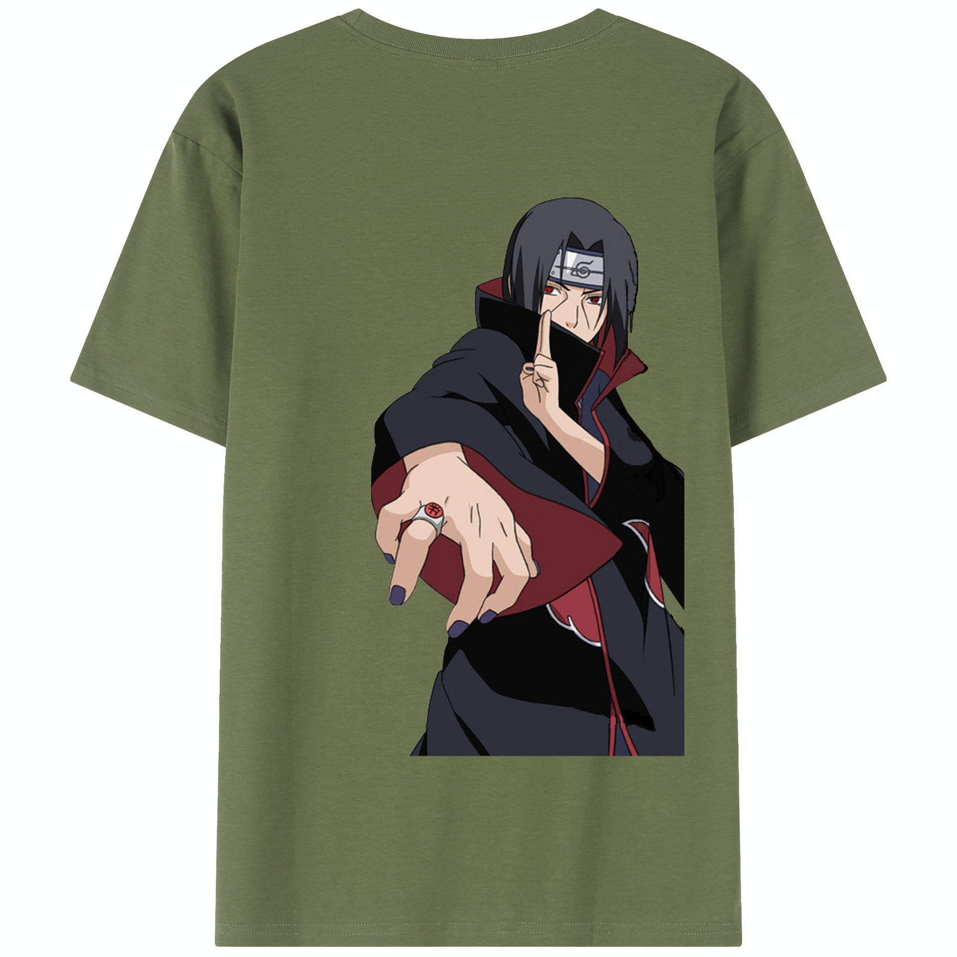 （画像用） NARUTO -ナルト- うちは イタチ Uchiha Itachi 綿100％半袖Tシャツ（背面プリント）